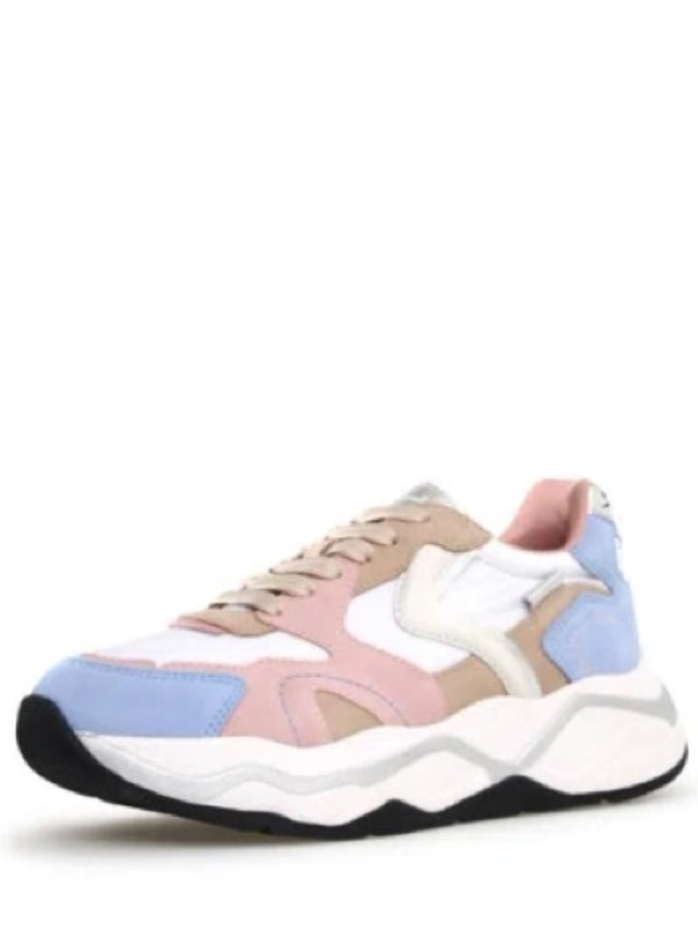 NWT VOILE BLANCHE CLUB119 Nylon and Suede Sneaker in Sky Blue- Pink- White - Picture 6 of 16